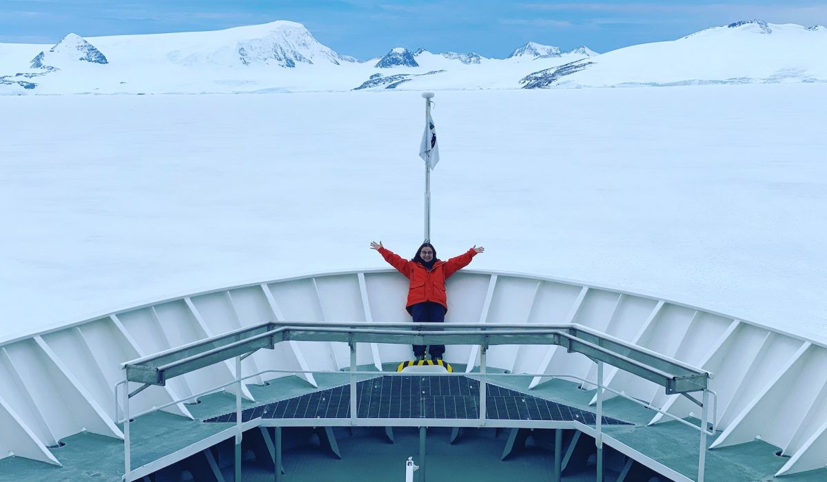 On ice in Antarctica