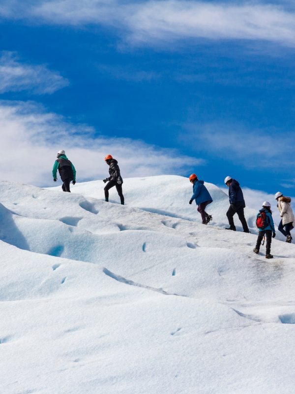 People walking on a glacier, adventure, group, perito moreno, argentina, patagonia